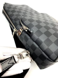 Сумка-слинг Louis Vuitton Avenue М41720 премиум-люкс черно-серая 31/20/10 см