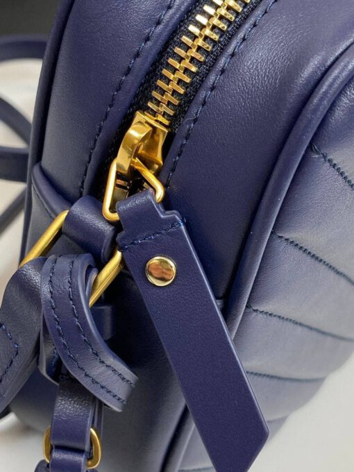 Сумка женская Yves Saint Laurent Camera Bag 23/16/6 синяя премиум люкc - фото 3