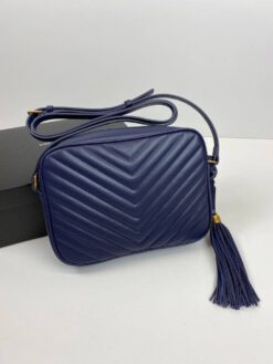 Сумка женская Yves Saint Laurent Camera Bag 23/16/6 синяя премиум люкc