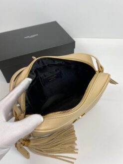 Сумка женская Yves Saint Laurent Camera Bag 23/16/6 бежевая премиум люкc
