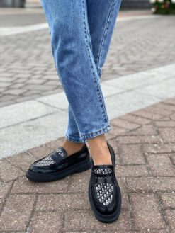 Туфли-лоферы Dior кожаные черные коллекция 2021-2022 A63122