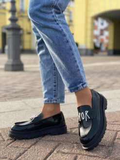 Туфли-лоферы Dior кожаные черные коллекция 2021-2022 A63146