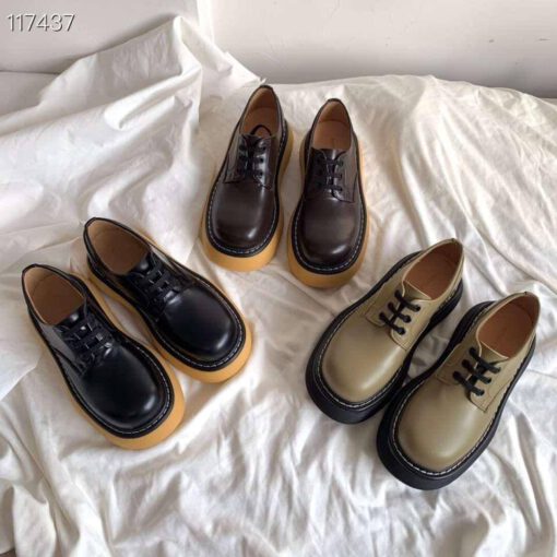Туфли-дерби Bottega Veneta коричневые коллекция 2021-2022 - фото 4
