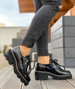 Туфли-дерби женские кожаные Louis Vuitton черные коллекция 2021-2022 A63266
