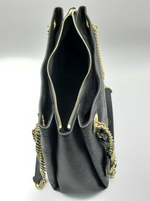 Женская кожаная сумка Louis Vuitton черная 35/27 - фото 2