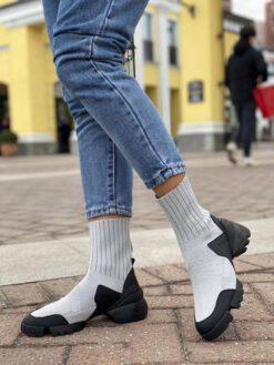 Кроссовки-носки Dior белые
