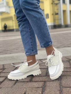 Туфли-дерби Dior кожаные белые коллекция 2021-2022
