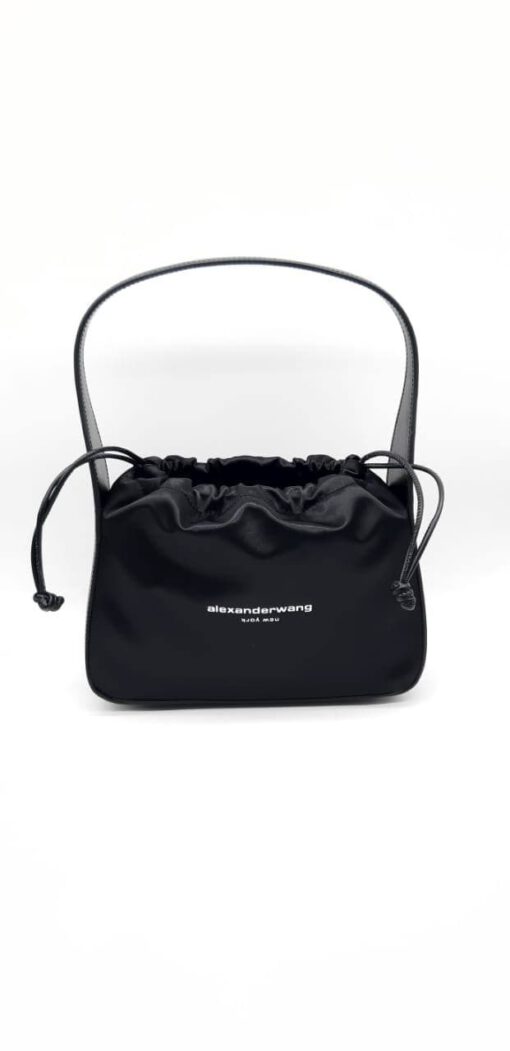 Женская сумка Alexander Wang черная из плащевой ткани 25/18 - фото 4