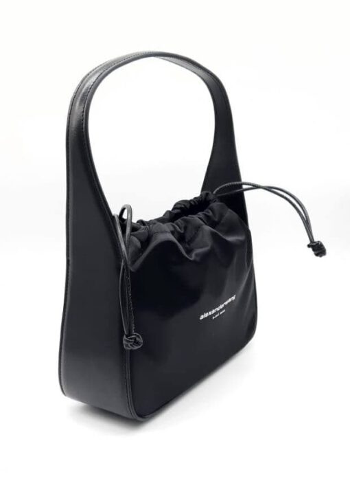 Женская сумка Alexander Wang черная из плащевой ткани 25/18 - фото 1