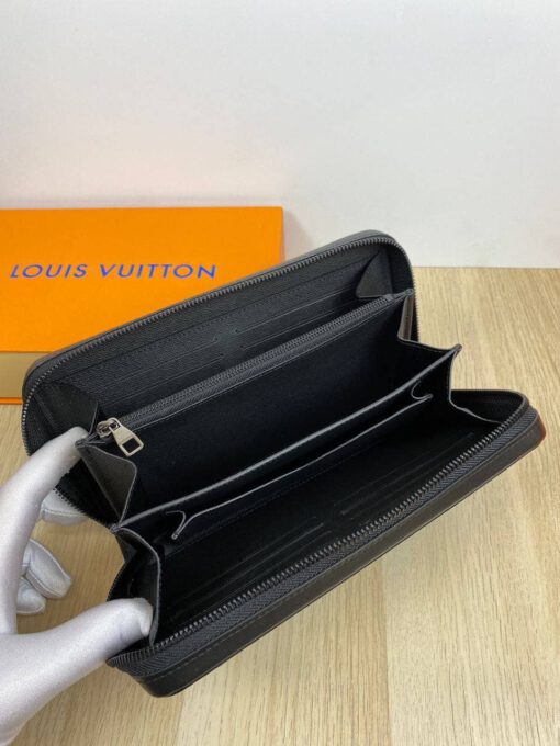 Бумажник Zippy XL Louis Vuitton 24/14/4 премиум-люкс чёрный - фото 4
