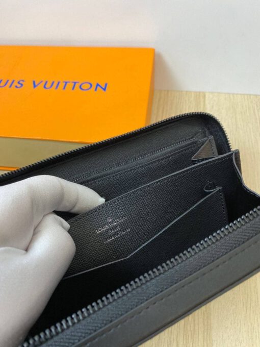 Бумажник Zippy XL Louis Vuitton 24/14/4 премиум-люкс чёрный - фото 6