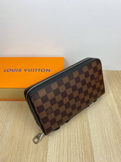 Бумажник Zippy XL Louis Vuitton 24/14/4 премиум-люкс коричневый - фото 5