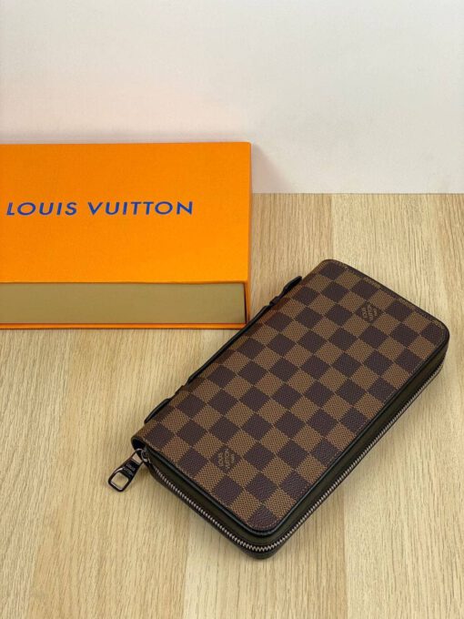 Бумажник Zippy XL Louis Vuitton 24/14/4 премиум-люкс коричневый - фото 6