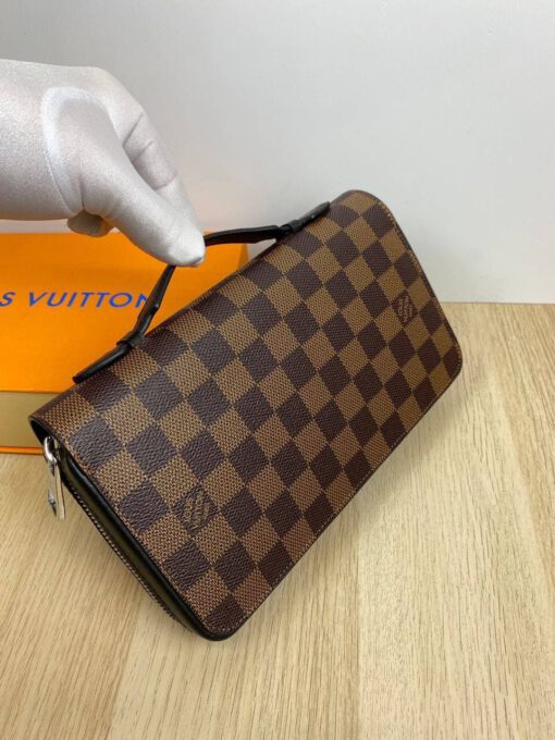 Бумажник Zippy XL Louis Vuitton 24/14/4 премиум-люкс коричневый - фото 3