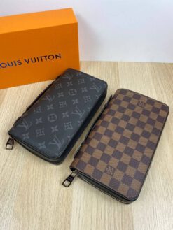 Бумажник Zippy XL Louis Vuitton 24/14/4 премиум-люкс коричневый