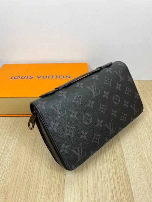 Бумажник Zippy XL Louis Vuitton 24/14/4 премиум-люкс чёрный - фото 1