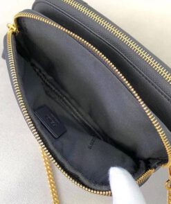 Женская кожаная сумка Fendi 64760 черная 19/11 см