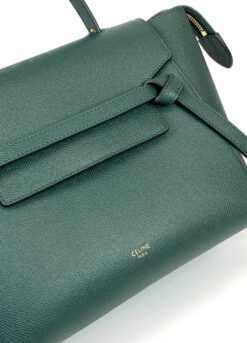 Женская сумка Celine Pico 16/13/7 премиум-люкс зеленая