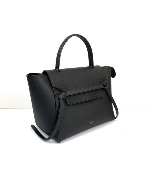 Женская сумка Celine Mini Belt 28/26/15 премиум-люкс черная - фото 1