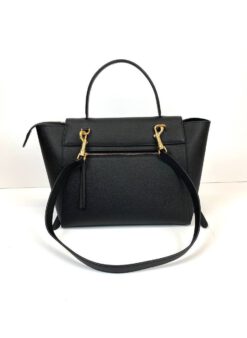 Женская сумка Celine Mini Belt 28/26/15 премиум-люкс черная