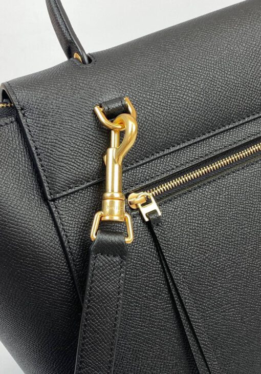 Женская сумка Celine Mini Belt 28/26/15 премиум-люкс черная - фото 3
