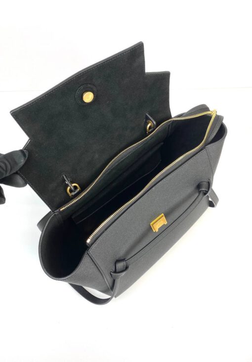 Женская сумка Celine Mini Belt 28/26/15 премиум-люкс черная - фото 2