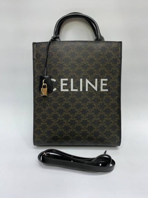 Женская сумка-тоут Celine A65238 коричневая 33/28/7 - фото 1