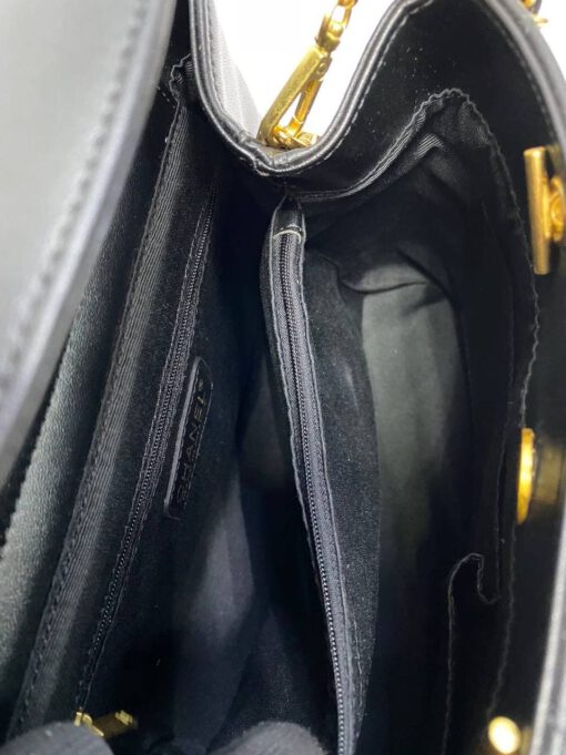 Женская кожаная сумка Chanel черная 28/21/12 см - фото 2