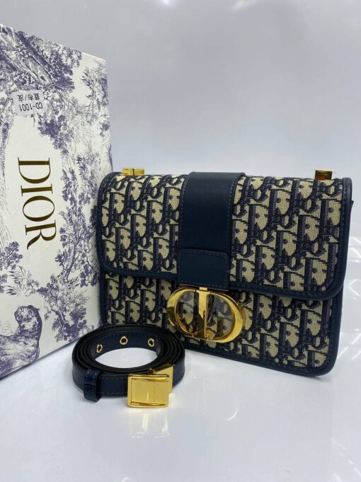 Женский клатч Dior Oblique из жаккардовой ткани 24/17/8 A65360 - фото 1