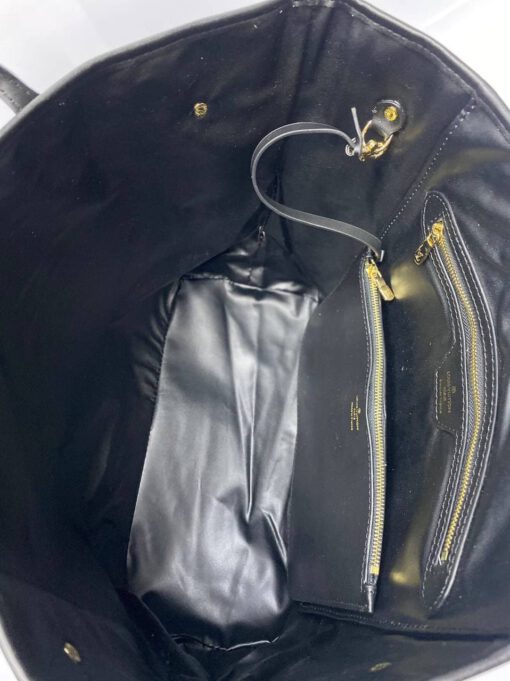 Женская кожаная сумка-шоппер Louis Vuitton черная 33/29/17 - фото 3