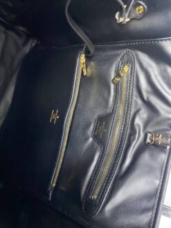 Женская кожаная сумка-шоппер Louis Vuitton черная 33/29/17