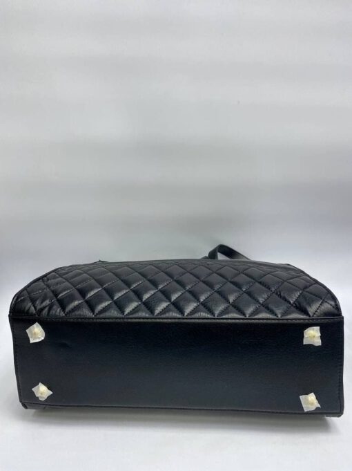 Женская кожаная сумка Chanel черная 36/26/14 см - фото 5