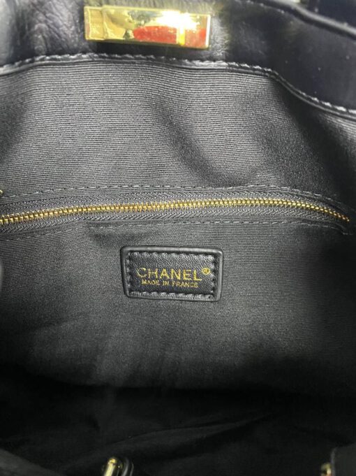 Женская кожаная сумка Chanel черная 36/26/14 см - фото 6