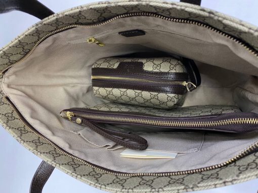 Женская сумка Gucci в комплекте косметичка и кошелек 30/30/13 A65594 - фото 3