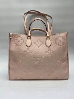 Женская кожаная сумка-тоут Louis Vuitton бежевая 42/33/17 - фото 7