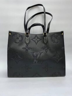 Женская кожаная сумка-тоут Louis Vuitton черная 42/33/17 - фото 9