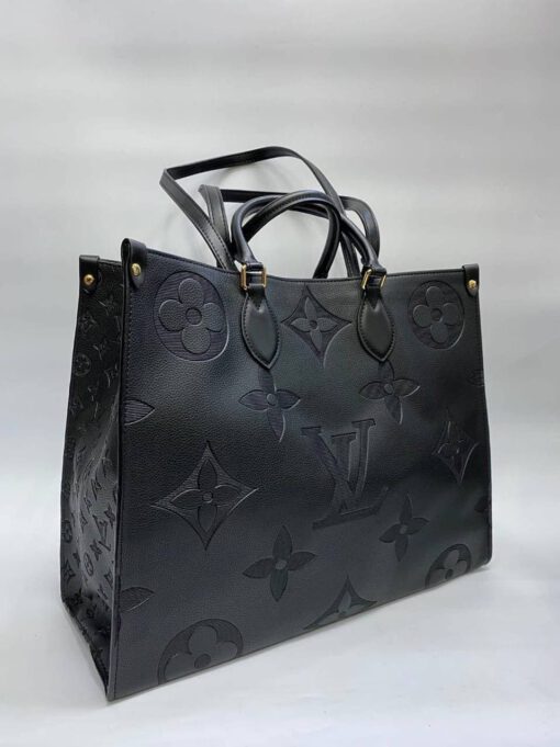 Женская кожаная сумка-тоут Louis Vuitton черная 42/33/17 - фото 5