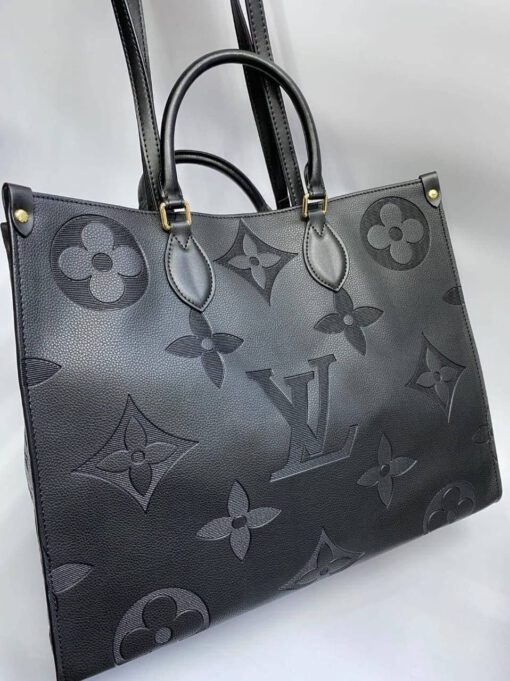 Женская кожаная сумка-тоут Louis Vuitton черная 42/33/17 - фото 7