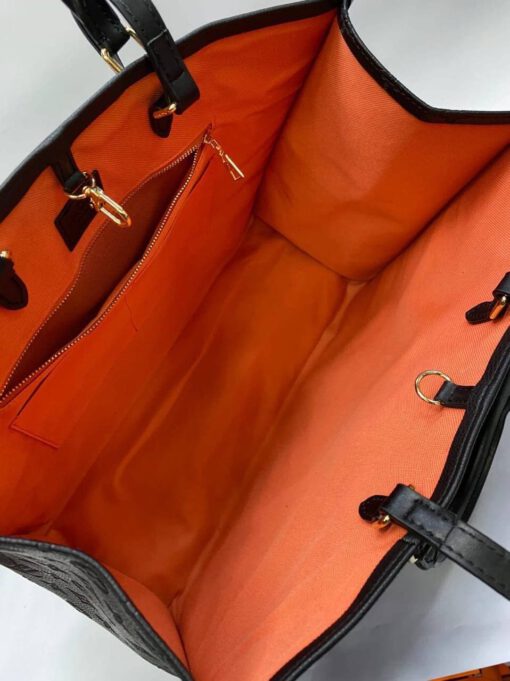 Женская кожаная сумка-тоут Louis Vuitton черная 42/33/17 - фото 2