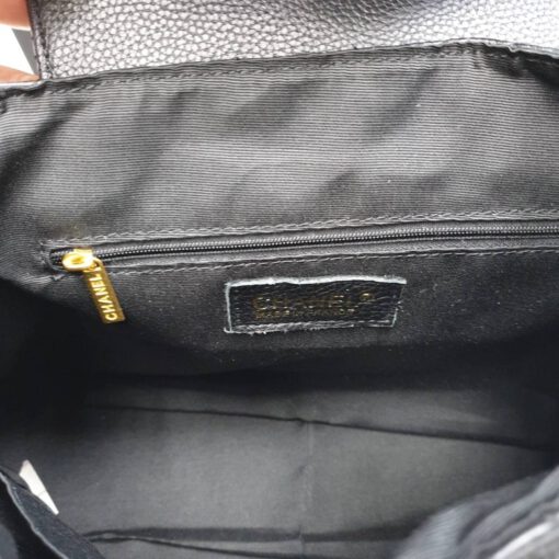 Женская кожаная сумка Chanel черная 35/26/9 см - фото 2