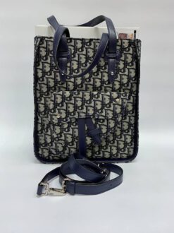Женская сумка Dior Oblique из жаккардовой ткани 32/27/12.5 A65743 - фото 10