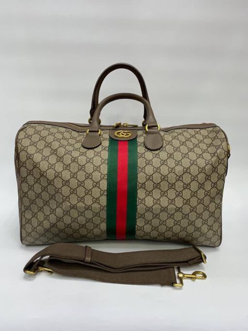 Дорожная сумка Gucci бежево-коричневая 45/28/23 - фото 1