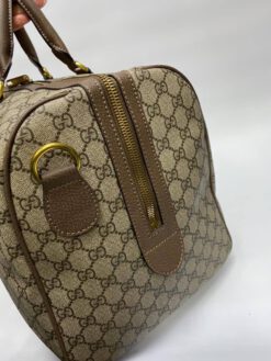 Дорожная сумка Gucci бежево-коричневая 45/28/23