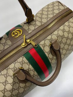 Дорожная сумка Gucci бежево-коричневая 45/28/23