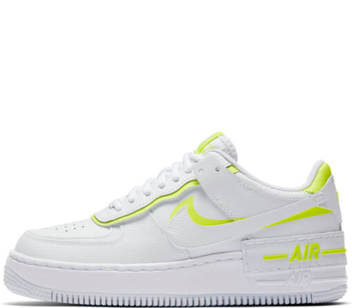 Кроссовки Nike Air Force 1 Shadow White Lemon Venom Volt - фото 1