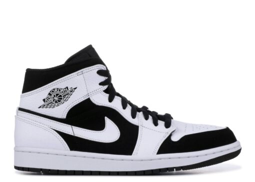 Кроссовки Nike Air Jordan 1 Retro Black/White - фото 2