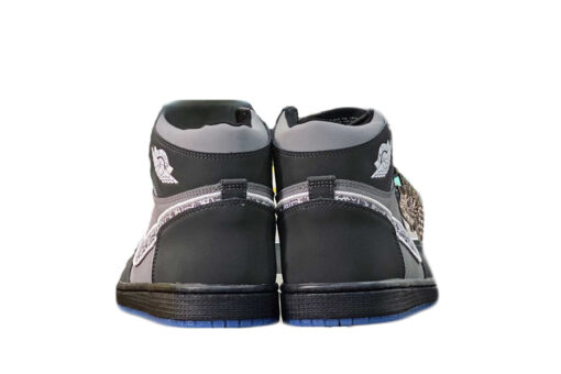 Кроссовки Nike Air Jordan 1 Retro Dior GreyBlack - фото 3