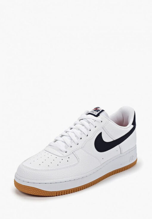 Кроссовки Nike Air Force 1 '07 White/Obsidian-University Red - фото 2