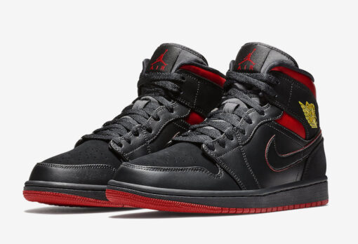 Кроссовки Nike Air Jordan 1 Retro Black/Red - фото 3