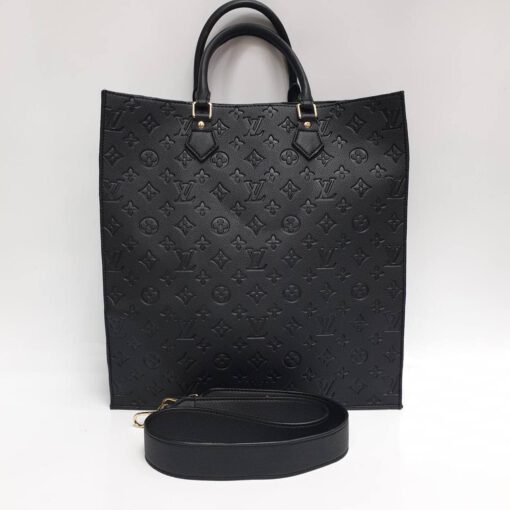 Женская кожаная сумка-тоут Louis Vuitton черная 38/36/9 - фото 4